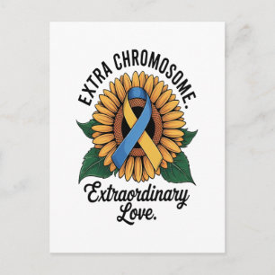 Down Syndrome Awareness Sunflower Holiday Postcard