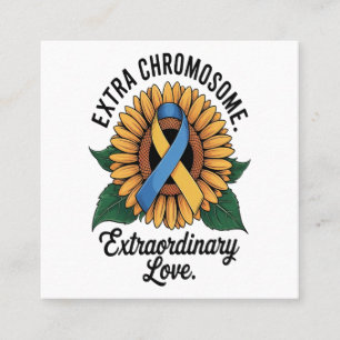 Down Syndrome Awareness Sunflower Square Business Card