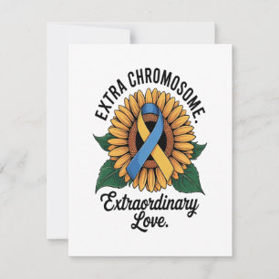 Down Syndrome Awareness Sunflower Thank You Card