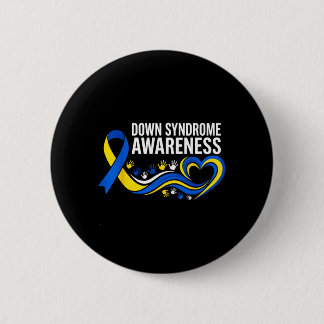 Down Syndrome Awareness Suower Ribbon Inclusion 2 Inch Round Button