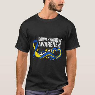 Down Syndrome Awareness Suower Ribbon Inclusion T-Shirt