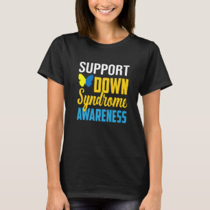 Down Syndrome Awareness Support T21 Yellow Blue Ri T-Shirt