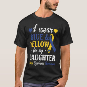 Down Syndrome Awareness T21 i wear blue yellow for T-Shirt