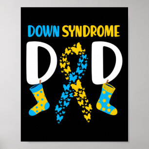 Down Syndrome Awareness T21 Proud Dad Down Syndrom Poster