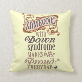 Down syndrome awareness throw pillow