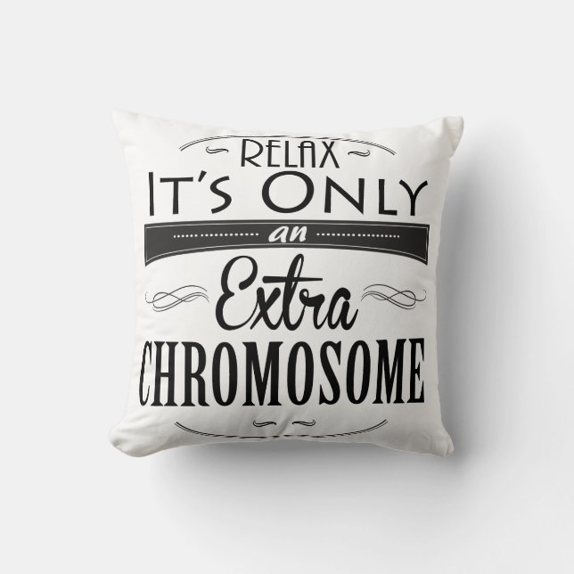Down syndrome Awareness Throw Pillow (Front)