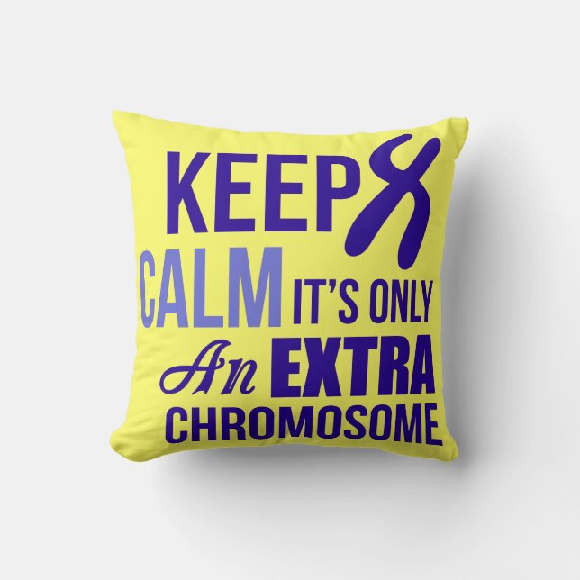 Down syndrome awareness throw pillow (Front)