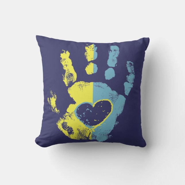 Down syndrome awareness throw pillow (Front)