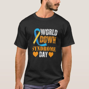 Down Syndrome Awareness World Day T21 Yellow Blue T-Shirt