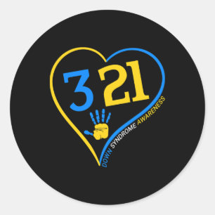 Down Syndrome Awareness - World Down Syndrome Day  Classic Round Sticker