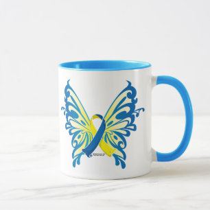 Down Syndrome Butterfly Ribbon Mug