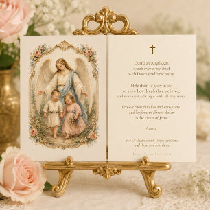 Down Syndrome Children with Guardian Angel Prayer Business Card