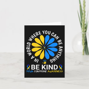 Down Syndrome Day 2024 Be Kind Down Syndrome Aware Card
