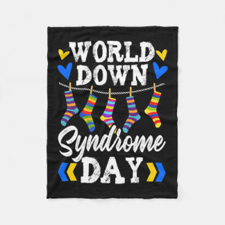 Down Syndrome Day Socks Down Syndrome Awareness 2  Fleece Blanket