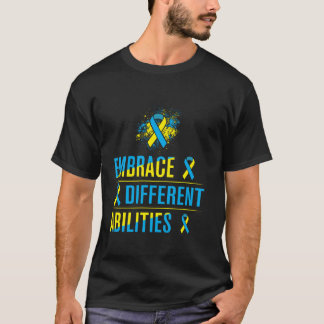 Down Syndrome Design for Adults Down Syndrome Awar T-Shirt