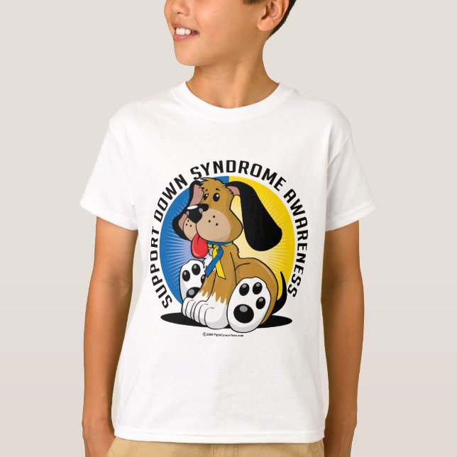 Down Syndrome Dog T-Shirt (Front)