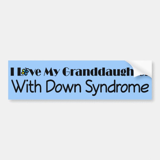 Down Syndrome Granddaughter Awareness Gift Bumper Sticker (Front)