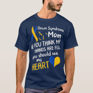 Down Syndrome Mom Awareness Love Yellow Blue T-Shirt