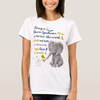 down syndrome mom elephant love pride T-Shirt
