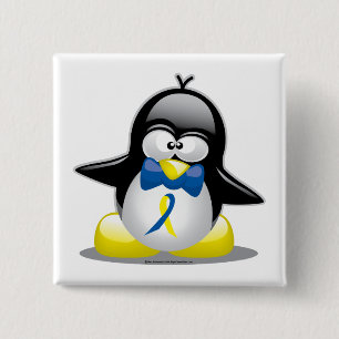 Down Syndrome Penguin 2 Inch Square Button