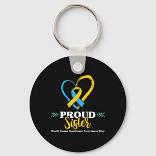 Down Syndrome Sister Awareness 2 Keychain