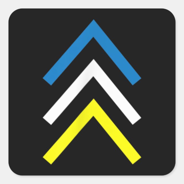 Down Syndrome Three Chromosome Arrows Awareness Mo Square Sticker (Front)