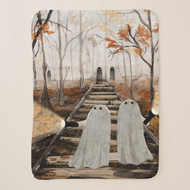 Down The Haunted Tracks Sherpa Blanket (Front)