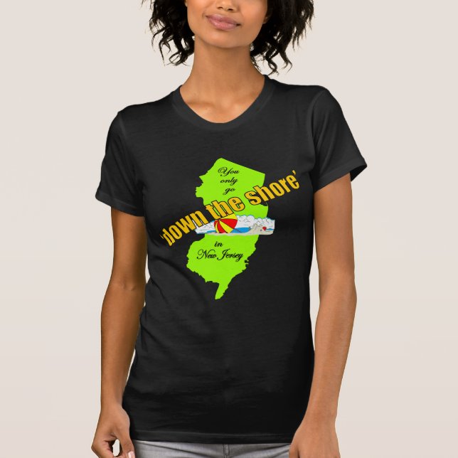 Down the Jersey Shore dark shirt (Front)