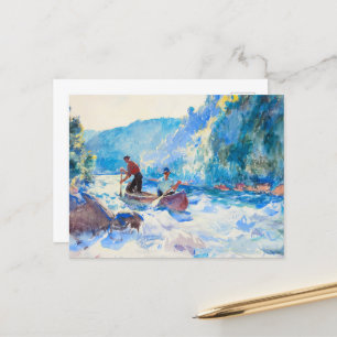 Down the Rapids by Frank Weston Benson Postcard