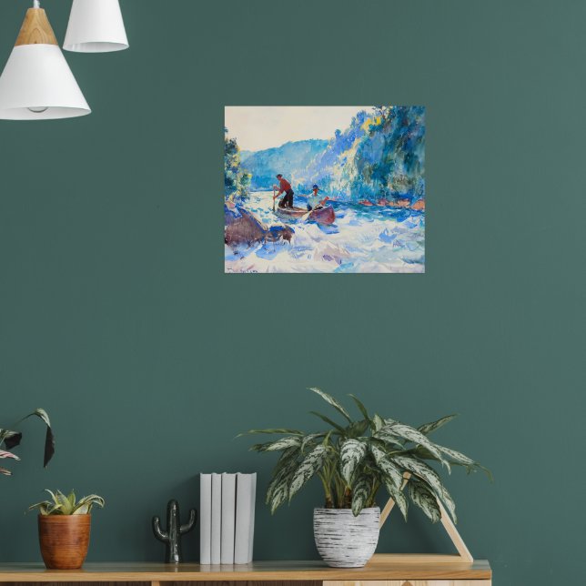 Down the Rapids by Frank Weston Benson Poster (Living Room 1)