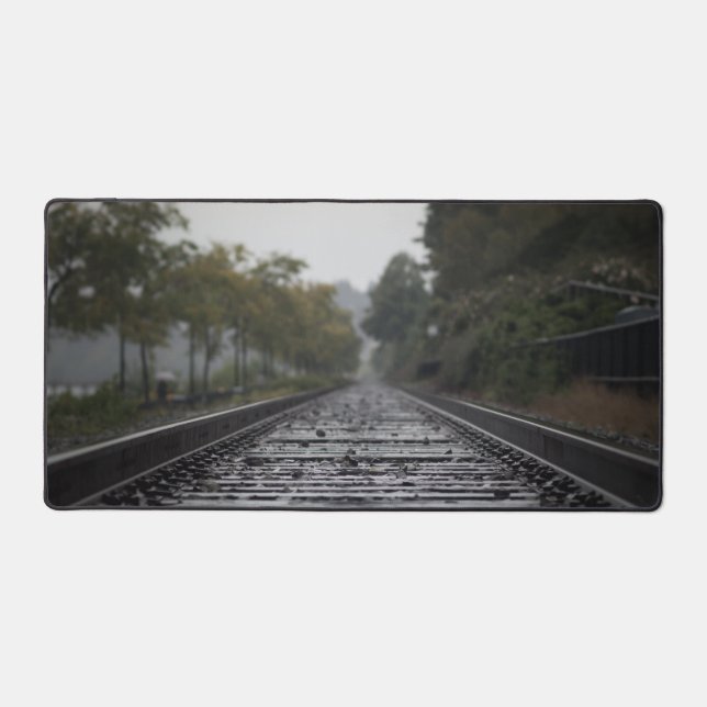Down The Tracks Desk Mat (Front)