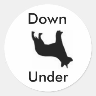 Down Under Australian Cattle Dog Classic Round Sticker