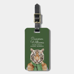 Down Vest Tiger   Add Your Name Luggage Tag