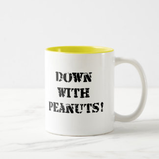 Down With Peanuts Two-Tone Coffee Mug