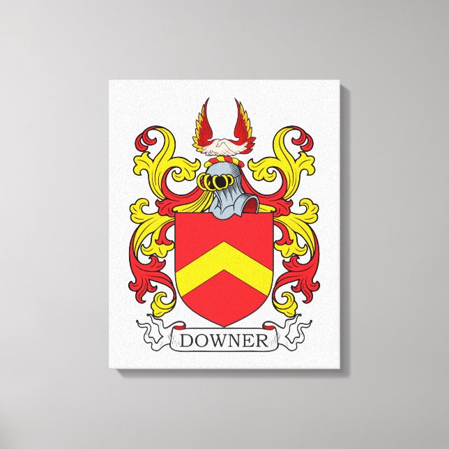 Downer Family Crest Canvas Print (Front)