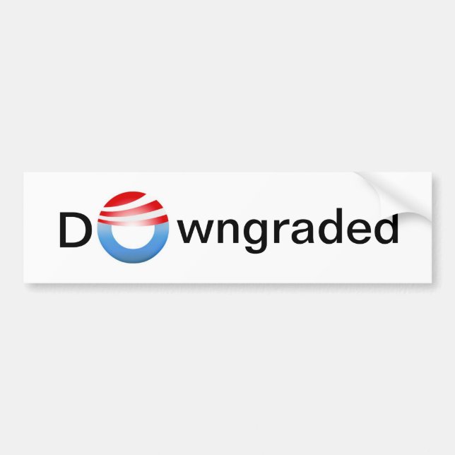 Downgraded Bumper Sticker (Front)