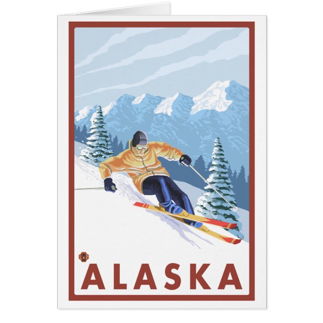 Downhhill Snow Skier - Alaska (Front)