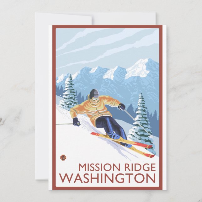 Downhhill Snow Skier - Mission Ridge, Washington (Front)