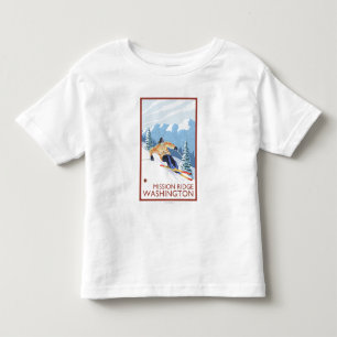 Downhhill Snow Skier - Mission Ridge, Washington Toddler T-shirt