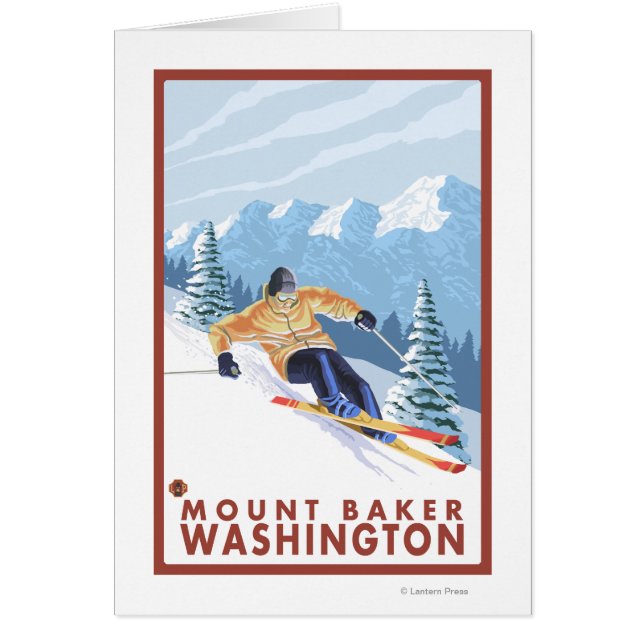 Downhhill Snow Skier - Mount Baker, Washington (Front)