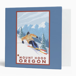 Downhhill Snow Skier - Mount Hood, Oregon Binder