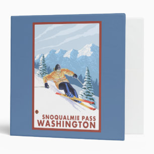 Downhhill Snow Skier - Snoqualmie Pass, WA Binder