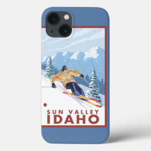 Downhhill Snow Skier - Sun Valley, Idaho iPhone 13 Case