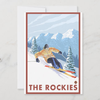 Downhhill Snow Skier - The Rockies