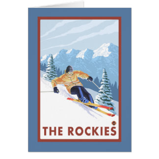 Downhhill Snow Skier - The Rockies