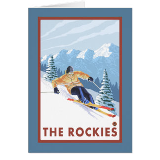 Downhhill Snow Skier - The Rockies