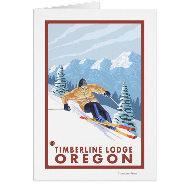 Downhhill Snow Skier - Timberline Lodge, Oregon (Front)