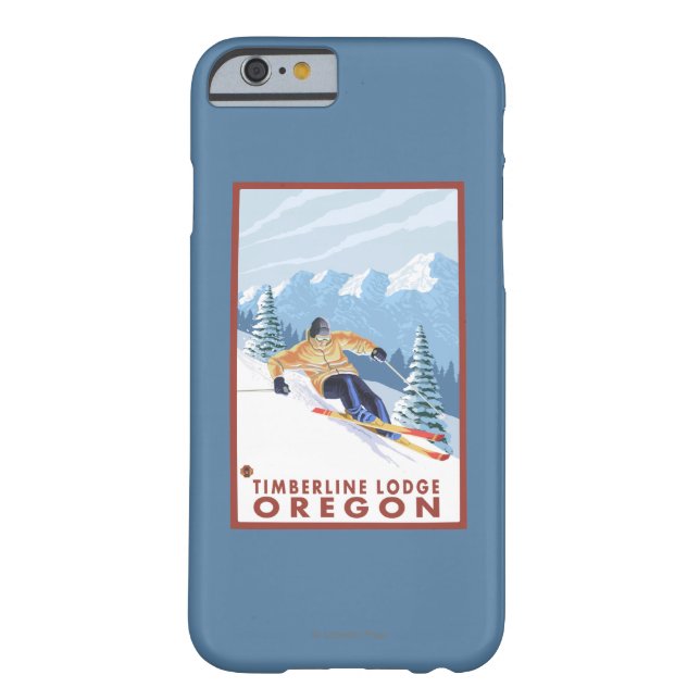 Downhhill Snow Skier - Timberline Lodge, Oregon Case-Mate iPhone Case (Back)