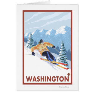 Downhhill Snow Skier - Washington