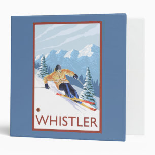 Downhhill Snow Skier - Whistler, BC Canada Binder